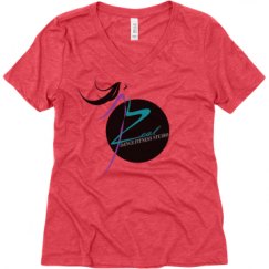 Ladies Relaxed Fit Super Soft Triblend V-Neck Tee