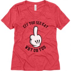 Ladies Relaxed Fit Super Soft Triblend V-Neck Tee