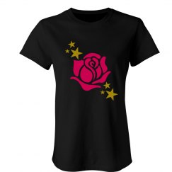 Pink rose Stars tshirt