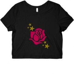 Ladies Slim Fit Crop Top Tee