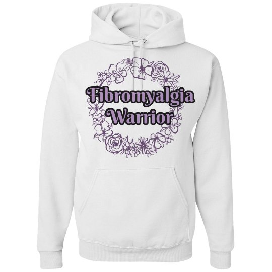 Fibromyalgia Warrior Floral Wreath Hoodie