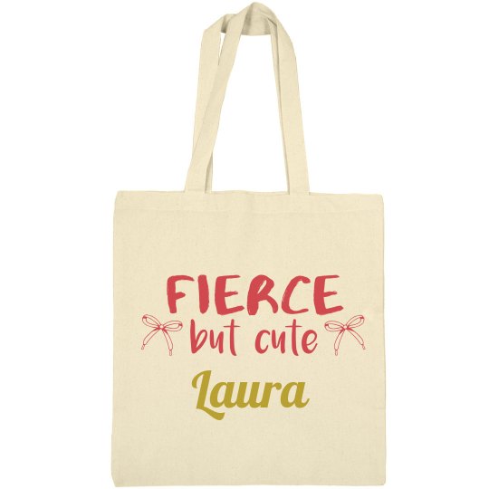 Fierce But Cute Cheerleader Tote Bag