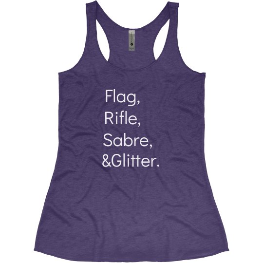 Flag Rifle Sabre & Glitter Tank