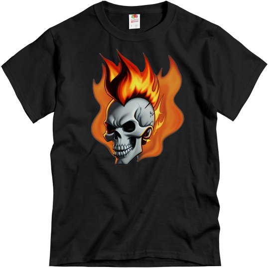Flame Mohawk Skull Flame Mohawk Skull