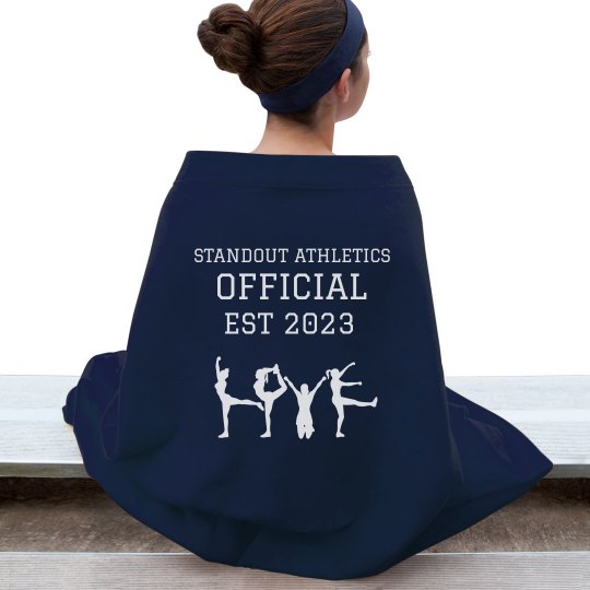 Fleece blanket in Navy