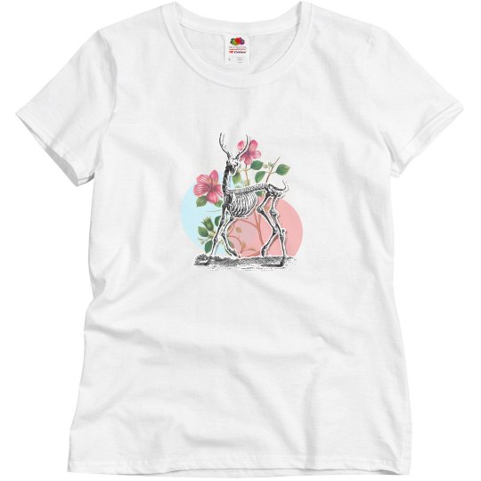 Floral Deer Skeleton