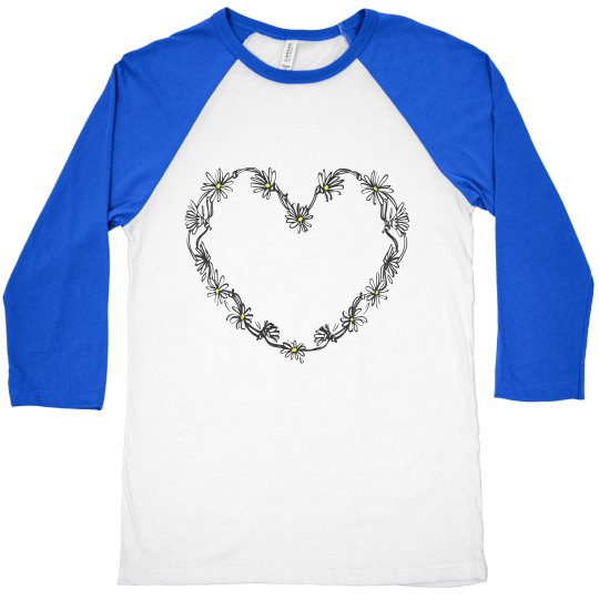 Floral Heart Crop Tee