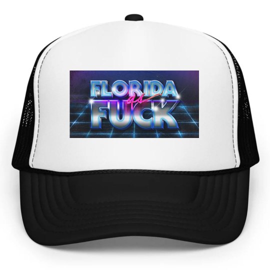 Florida as Fuck logo trucker hat
