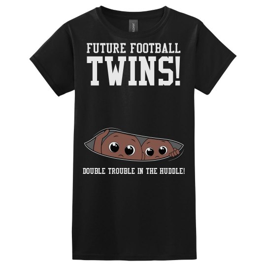 Football Mom to Football Twins Maternity Design Shirt Football Mom to Football Twins Maternity Design Shirt