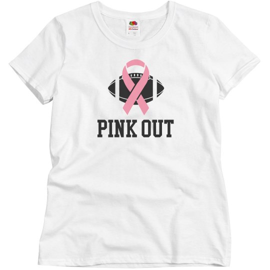 Football "Pink Out" White Football "Pink Out" White