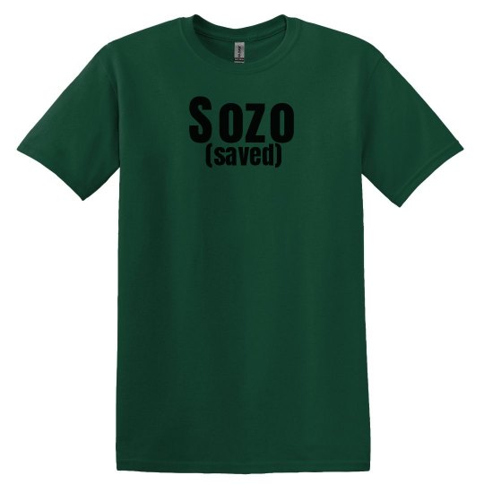 Forest green tee w/black verbiage 