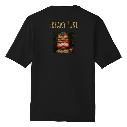 Freaky Tiki men's performance T, logo on back Freaky Tiki men's performance T, logo on back