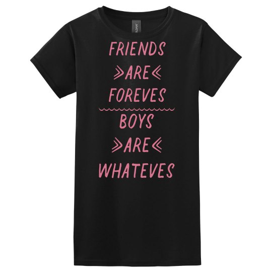 Freinds vs Boys Tee- pink/blk