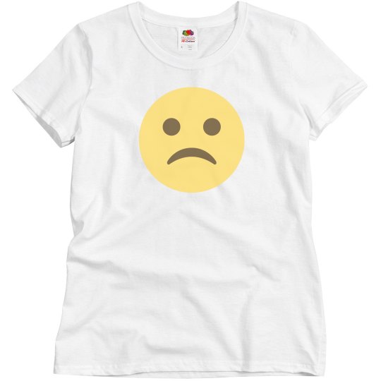 Frowning Face Emoji Tee Frowning Face Emoji Tee