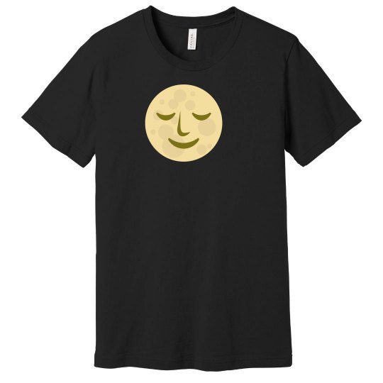 Full Moon with Face Unisex Next Level Premium Tee Full Moon with Face Unisex Next Level Premium Tee