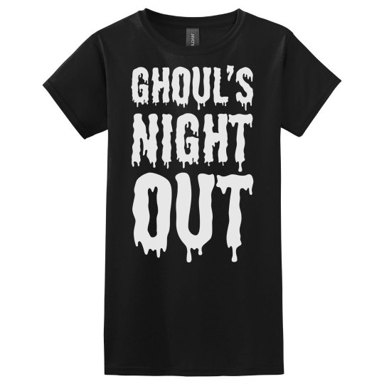Ghoul's night out women's t shirt.
