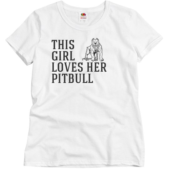 Girl loves her Pitbull