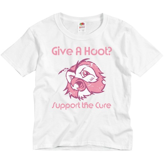 Give A Hoot? Pink tee w/Pink School Graphic 