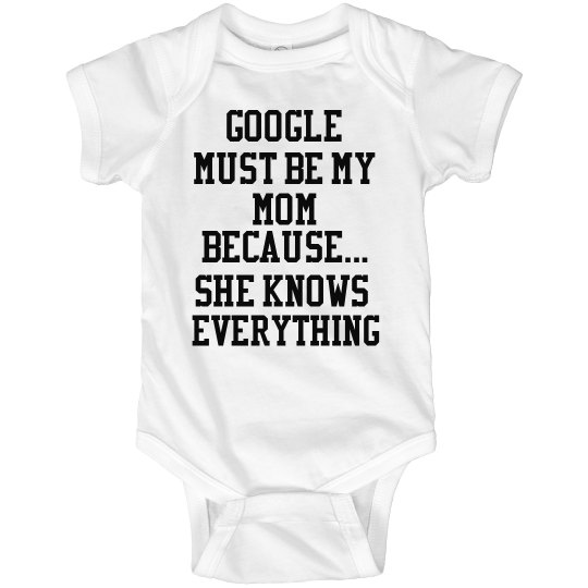 GOGGLE MOM ONESIE WHT