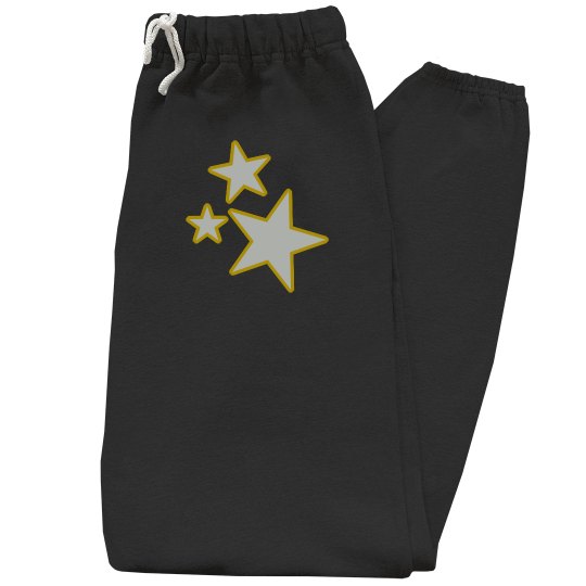 Gold and silver Stars sweatpants
