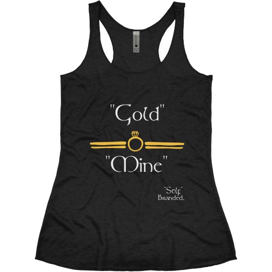 Gold Mind Womens Tank Blk