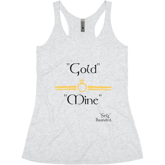 Gold Mind Womens Tank Gray