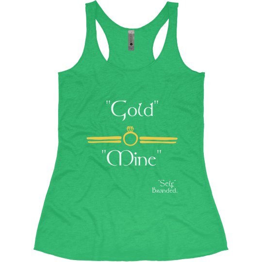 Gold Mind Womens Tank Green