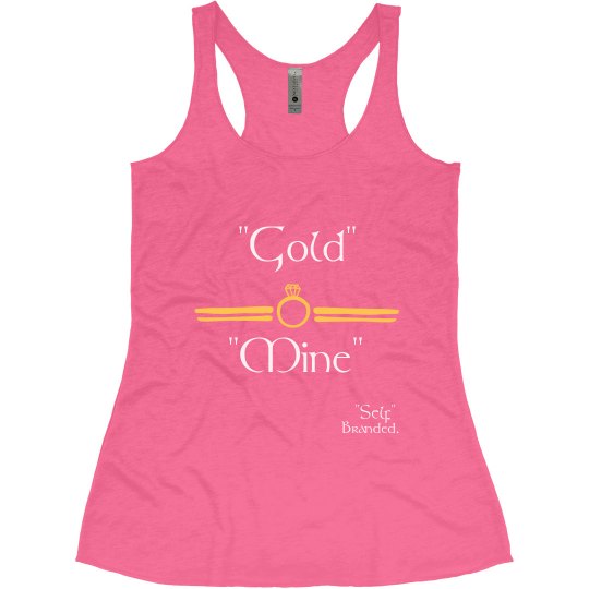 Gold Mind Womens Tank Pink