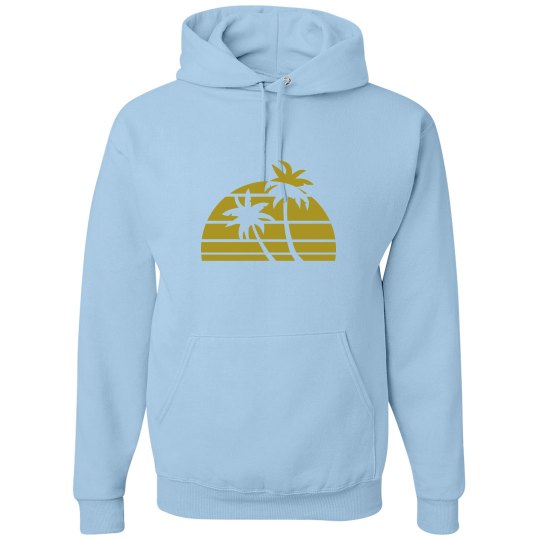 Gold palm tree hoodie