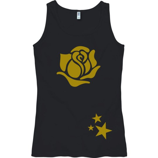 Gold rose tank top