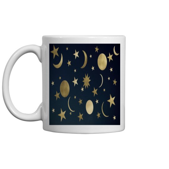 Golden Moon star sky