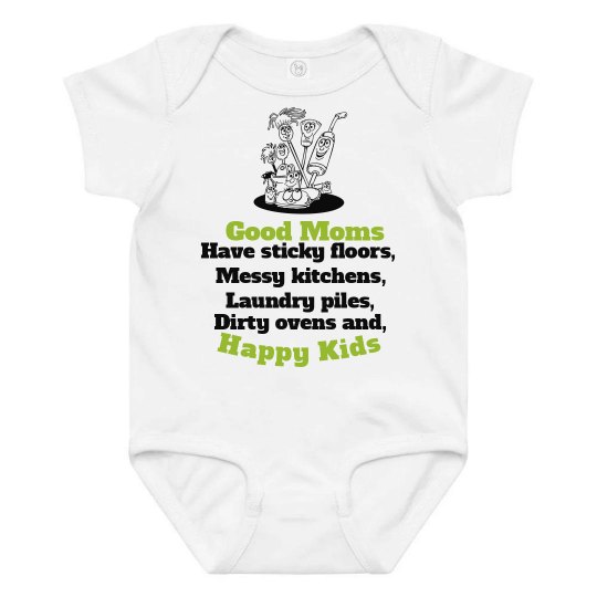 Good Mom Happy Onesie