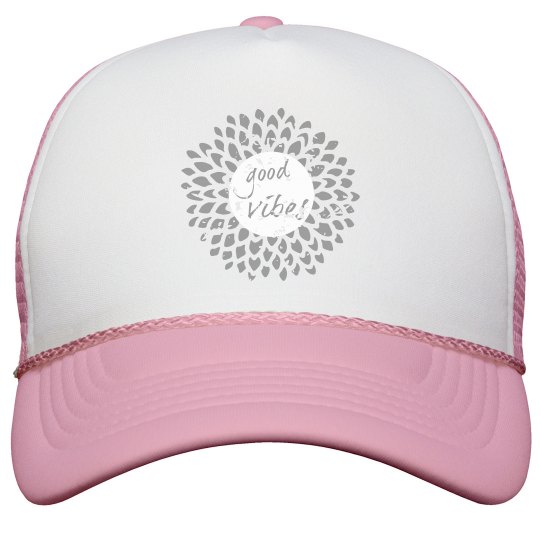 Good Vibes distressed hat