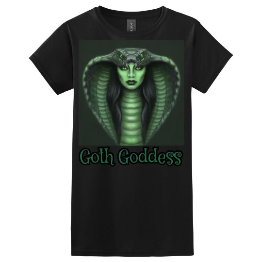 Goth Goddess female empowering tee shirt Goth Goddess female empowering tee shirt