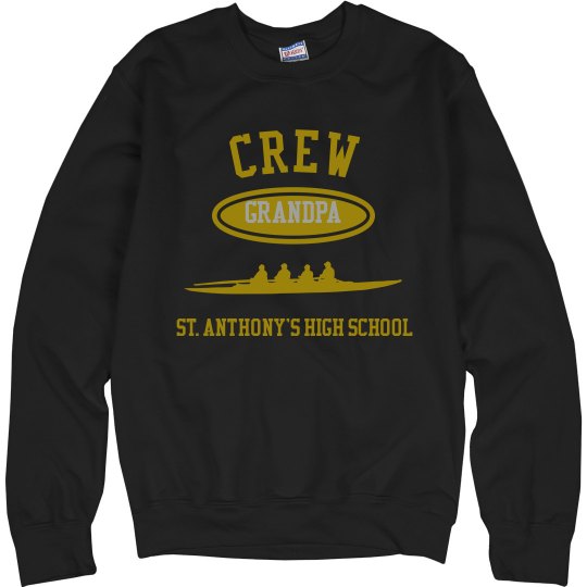 GRANDPA CREW NECK SWEATSHIRT PERSONALIZED NAME ON BACK