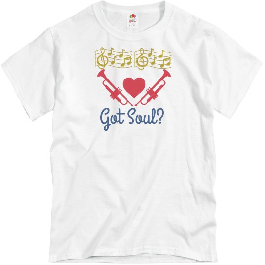 Gray tee w/Red, Gold & Blue graphic 