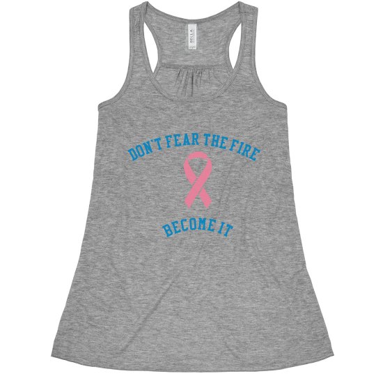 Grey Don't Fear the fire tank top