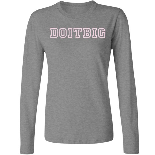 Grey flat LS T-shirt/w