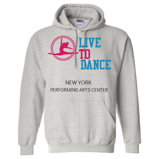 GREY LIVE TO DANCE ADULT HOODIE