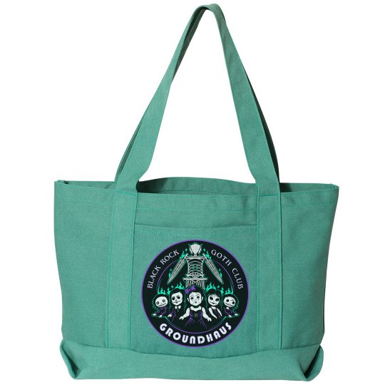 Groundhaus black rock goth club black canvas bag