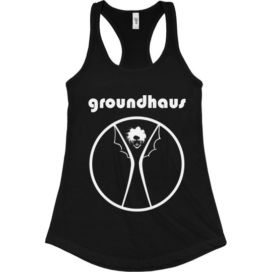 GROUNDHAUS LADIES SLIM FIT TANK, w/ back, no distress
