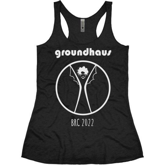 Groundhaus women's tri-blend tank no back, no distress