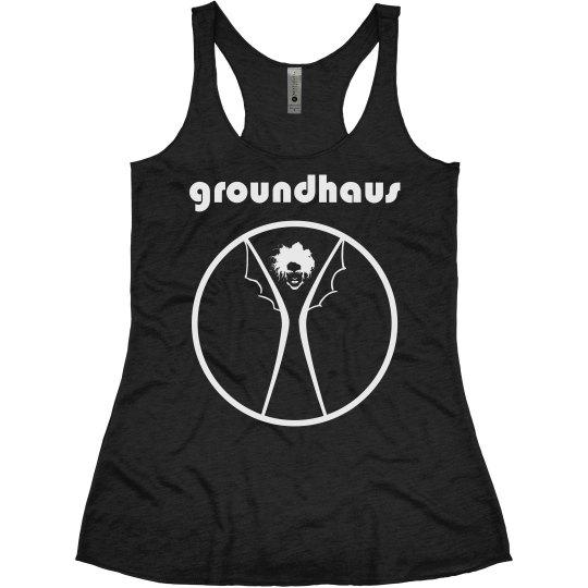 Groundhaus women's tri-blend tank no back, no distress