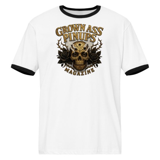 Grown Ass Pinups Magazine Raglan Shirt Grown Ass Pinups Magazine Raglan Shirt