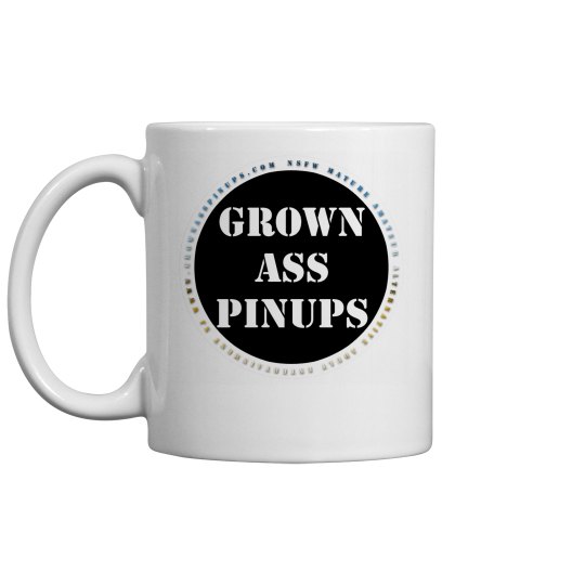 GROWN ASS PINUPS OFFICIAL BADGE MUG