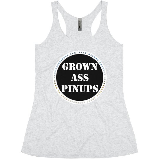 GROWN ASS PINUPS OFFICIAL BADGE TANK TOP