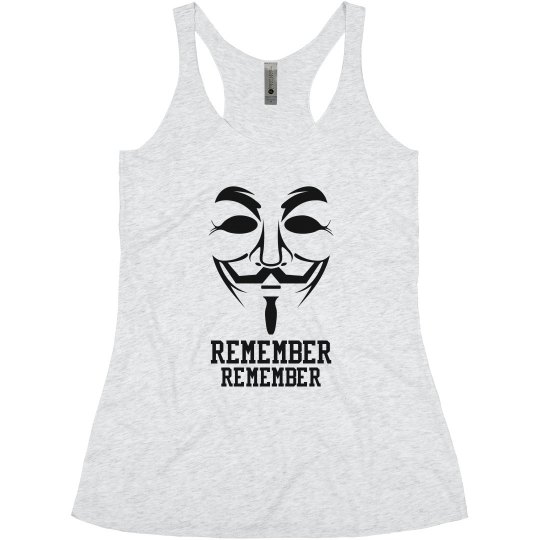 Guy Fawkes, 5th of November Anonymous Tank Top