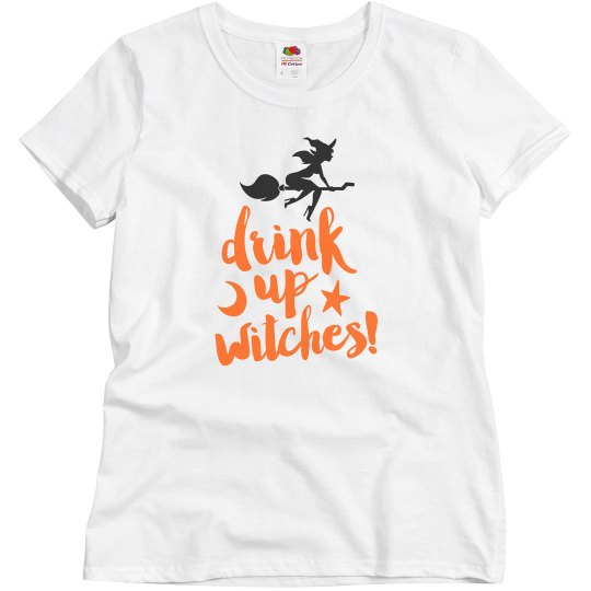 Halloween W Shirt - Drink up Witches
