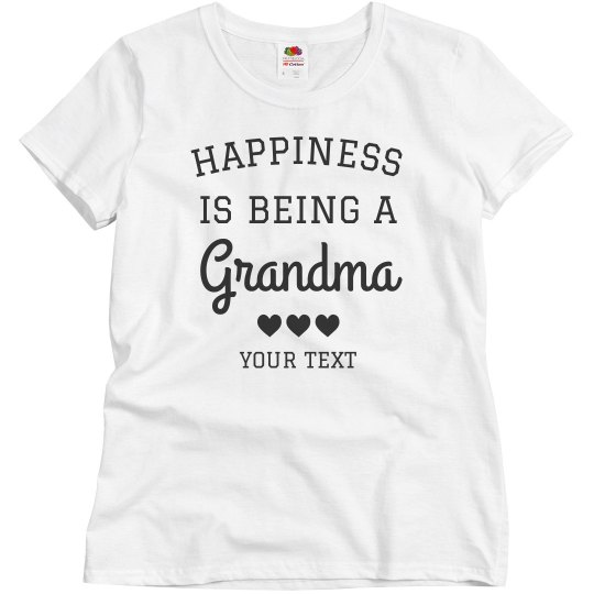 Happiness is Being A Grandma Custom Grandparent's Day