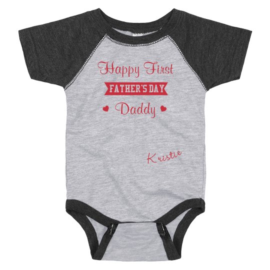 Happy First Father's Day Onesies